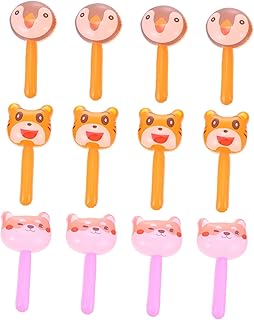 Alasum Inflatable Stick Balloons 12pcs Cartoon Inflatable Hammer Inflatable Animal Sticks Kids Hammer Inflates Inflatable Toys Blow Up Animals