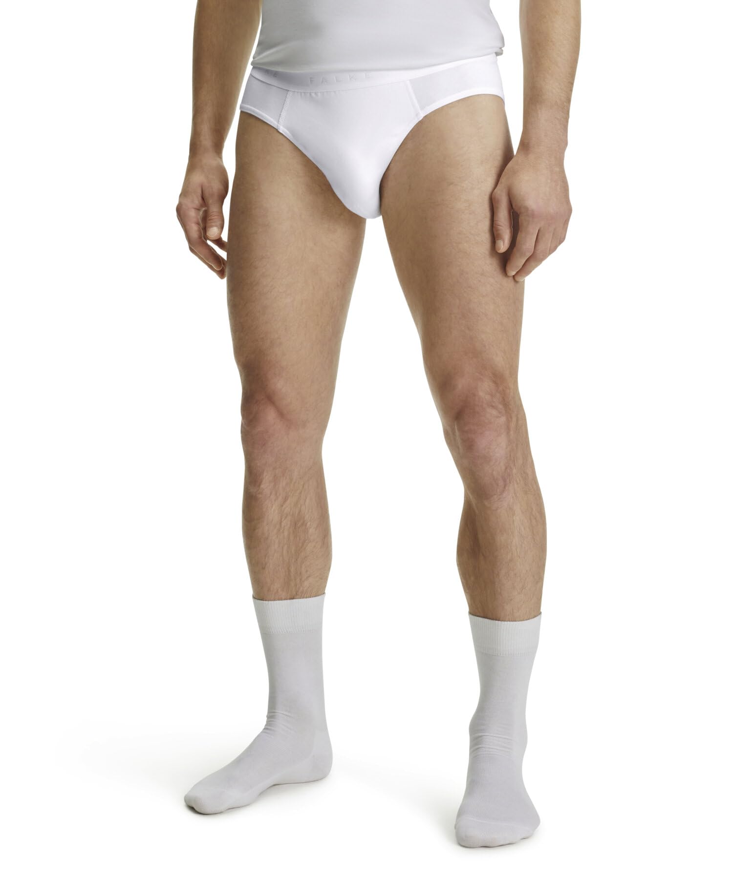 Falke Men's Weiß (White 2000) Daily Comfort 2-Pack M Br Baumwolle Atmungsaktiv 2 Stück Briefs, L (Pack Of 2)