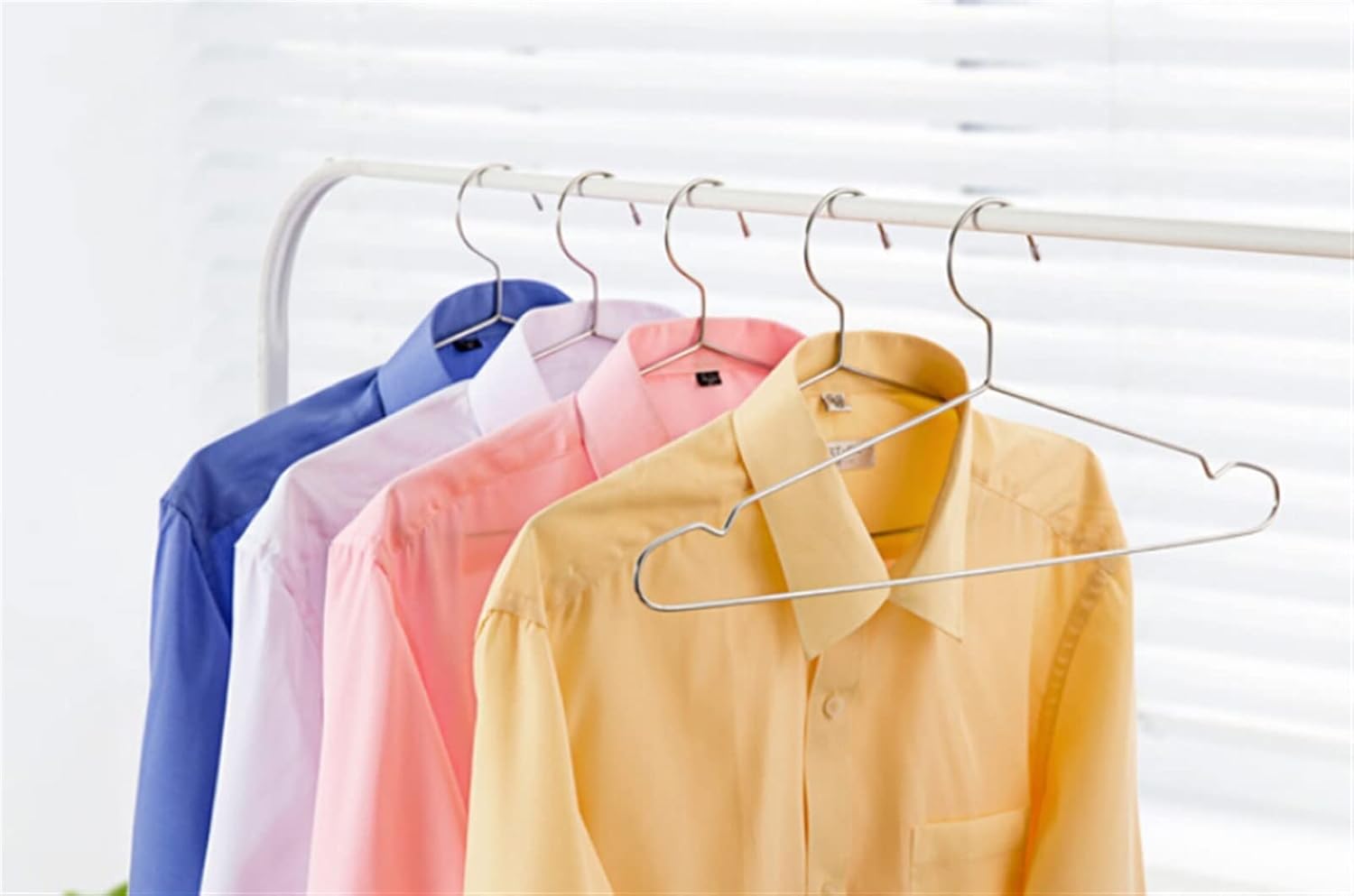 Coat Hangers 20Pcs 32/42Cm Metal Clothes Hanger with Groove/Stainless Steel Hanger,32cm