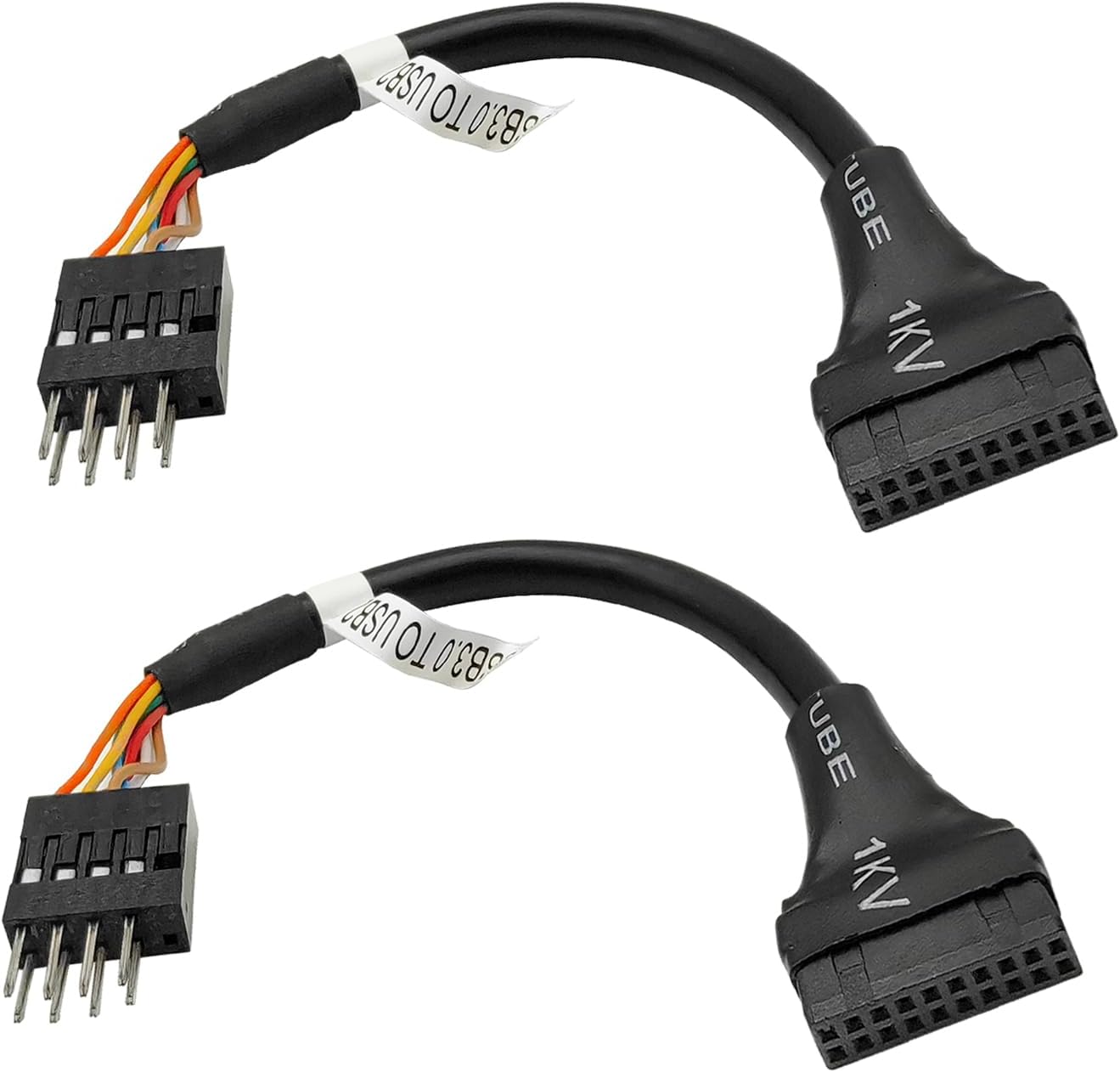 4 Cavi Adattatore USB 3.0 Maschio 19 Pin A USB 2.0 Femmina 9 Pin Per Scheda Madre - 2