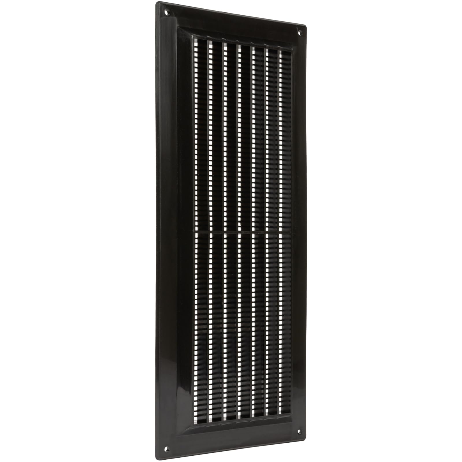 Repa Market 5'' x 12'' Inch / 130 x 300 mm Plastic Vent Cover, Black, Rectangular Soffit Vent, Exhaust Ventilation Louver