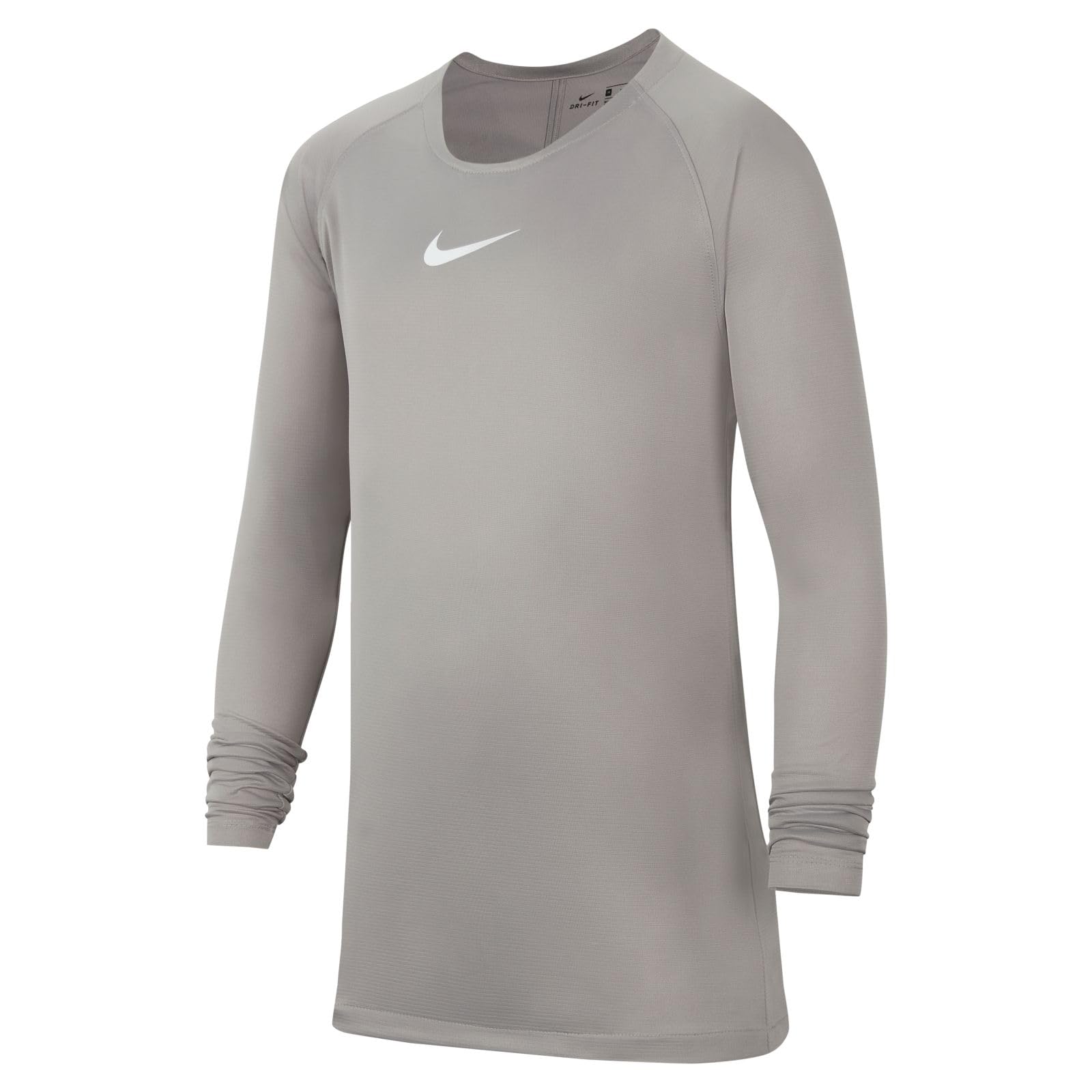 NIKE AV2611-057 Dri-FIT Park First Layer Sweatshirt Unisex Boys PEWTER GREY/WHITE Size XL