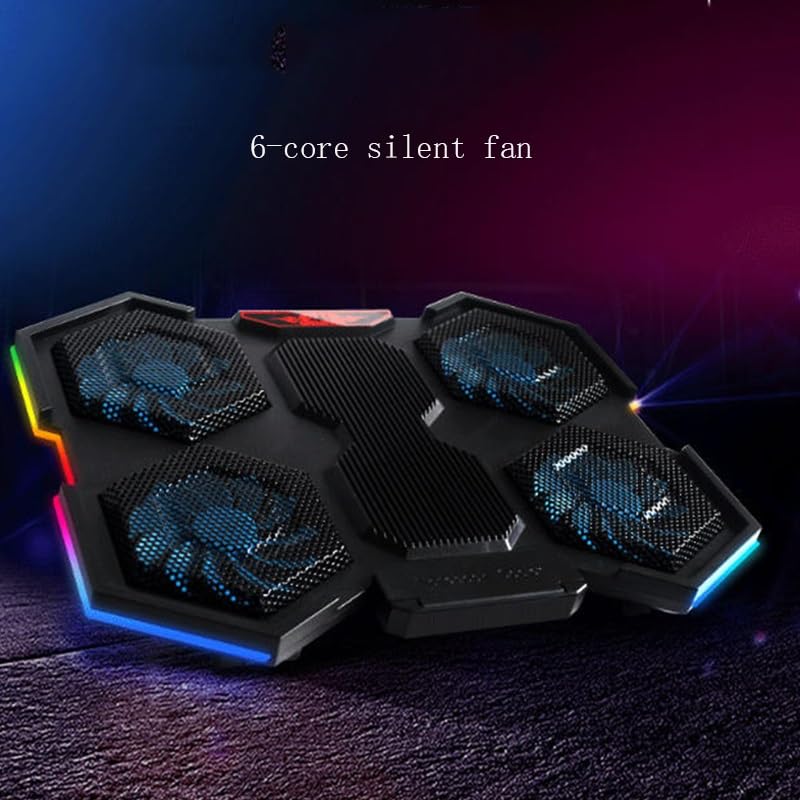 Adjustable Six Fan Desktop Quiet Laptop Cooling System