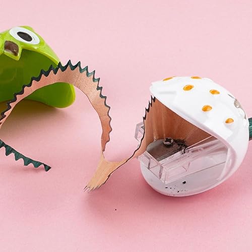 Miniatura 4 de Sacapuntas de color aleatorio, diseño de búho de animales de dibujos animados, doble agujero, papelería creativa, premio escolar, sacapuntas para