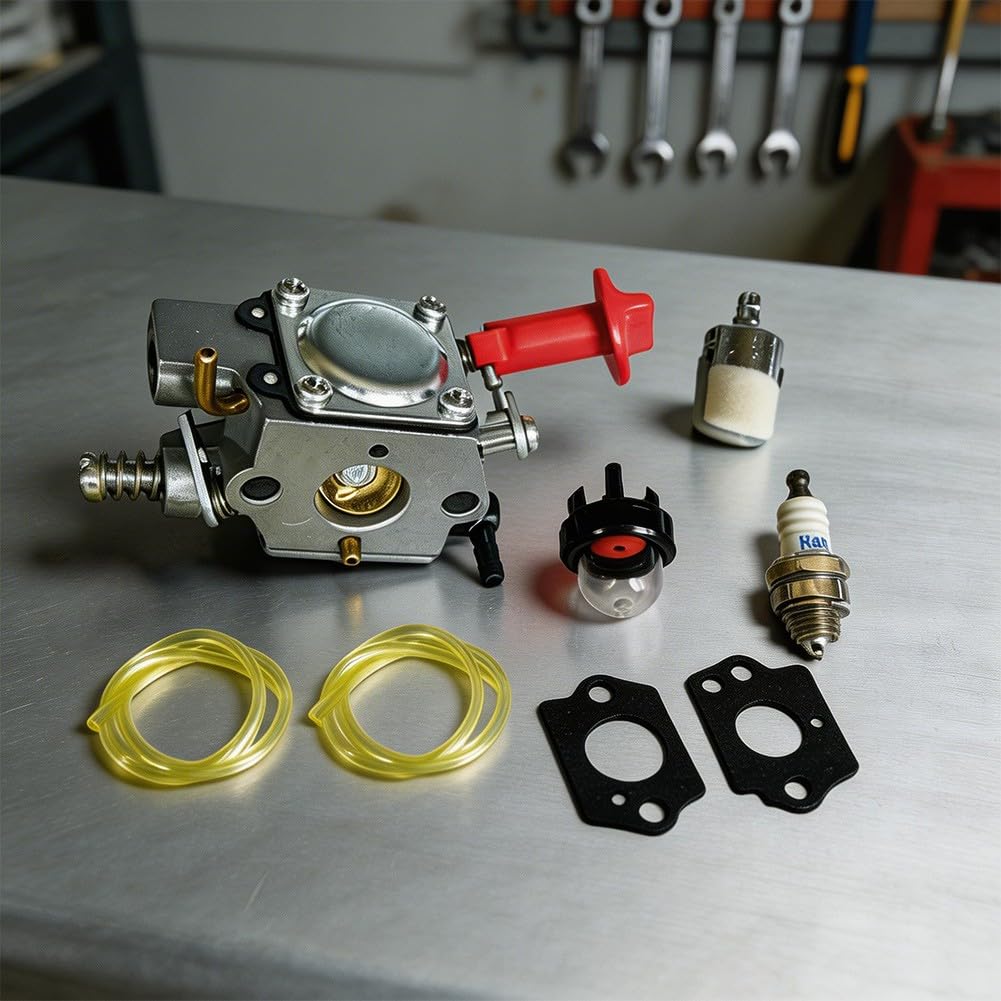 Carburador CS-260T CS-260TES Motosierra para sustituye a A021001400 A021001401 WT-843 con kit de filtro de chispa de junta de línea de combustible