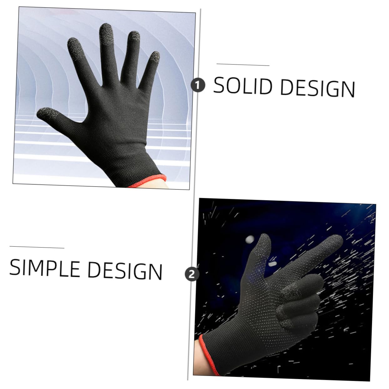 LIFKOME 2Pcs Breathable Touchscreen Gloves for Outdoor Activities Lightweight Warm Climbing Sports Gloves Non Slip Smartphone Compatible for Mobile Gaming and Running