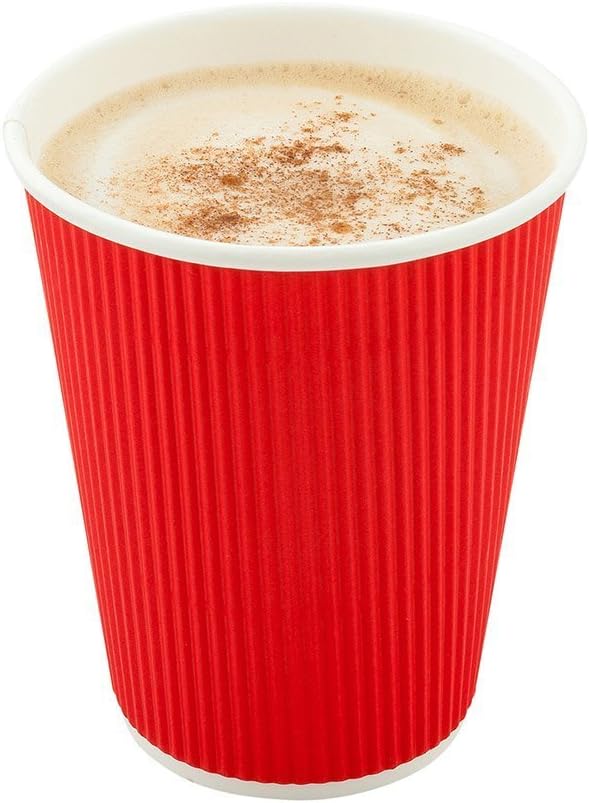 Restaurantware 12 Ounce Disposable Coffee Cups 500 Rippled