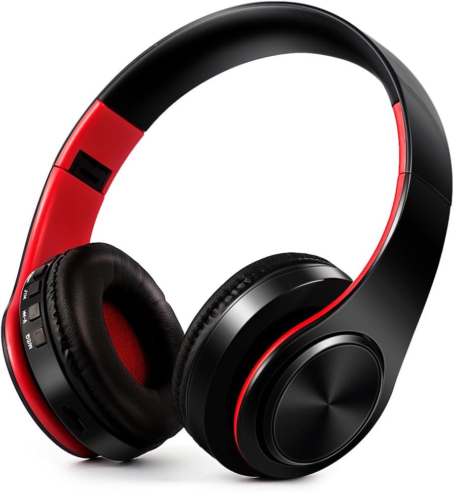 Bluetooth Headphones, Foldable Headphset with Microphone, Portable HiFi Stereo Over Ear Earphone, for Music Gaming