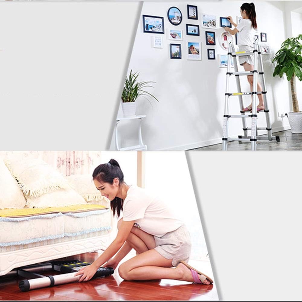 Ladder Multifunctional DIY Aluminum Alloy AFrame Ladder Straight Ladder Folding Extension Ladder, Load Capacity 330lbs, Easy to Store, Easy to Carry (Color : 1.6+1.6=3.2 (3.1+3.1=6.2m(20.3ft))