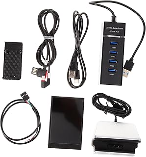 UKCOCO 2pcs PC computer secondary screen mini computers minipc mini display Computer Temperature Display Computer data monitor lcd screen USB monitor CPU Data Monitor Micro USB Sub Screen