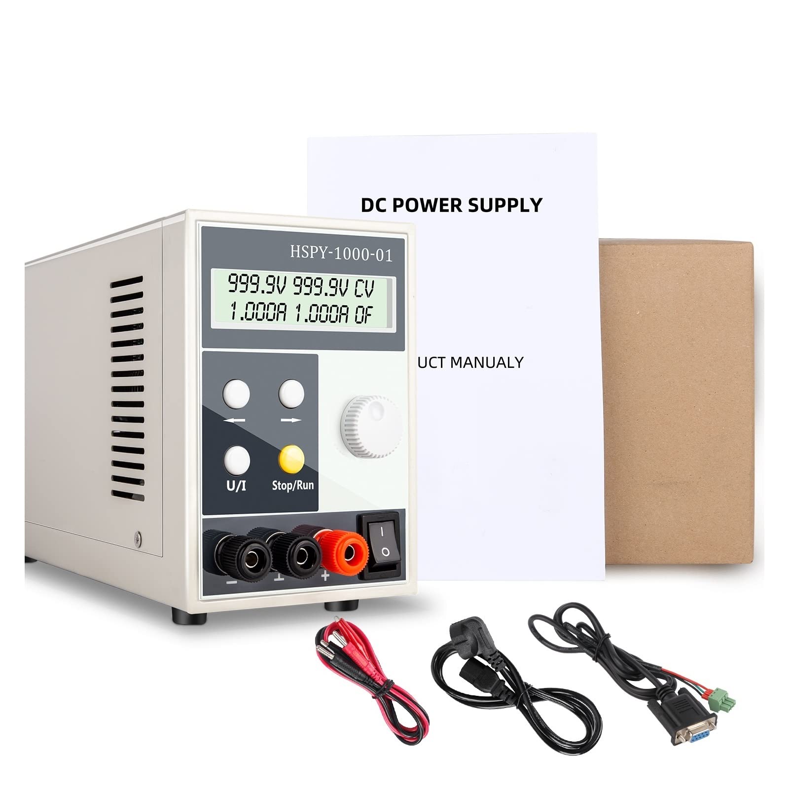 Alimentatore Regolabile, 1000 V 0,1 A 1 A 4 cifre CC Alimentatore a commutazione da laboratorio Alta precisione Regolabile 0,01 V 0,001 A Sorgente da banco programmabile(1000V 0.5A)