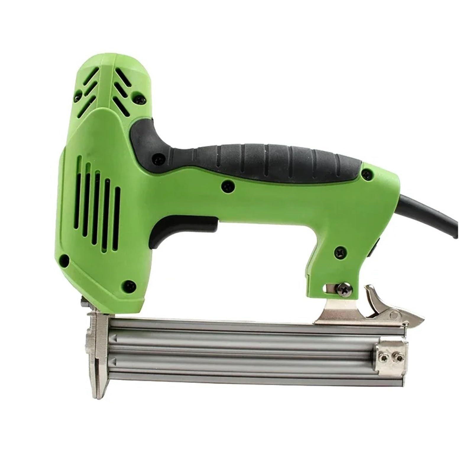 1800W F30 Elektryczny Pistolet Do Gwoździ DIY Budowa Mebli Elektronarzędzia Do Paznokci Elektryczny Pistolet Do Gwoździ Zszywacz Do Drewna Do precyzyjnego frezowania(Green)