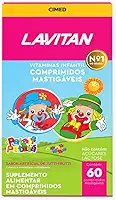 Vitamina Infantil Mastigável Tutti Frutti, rosa, Lavitan, 60 cápsulas