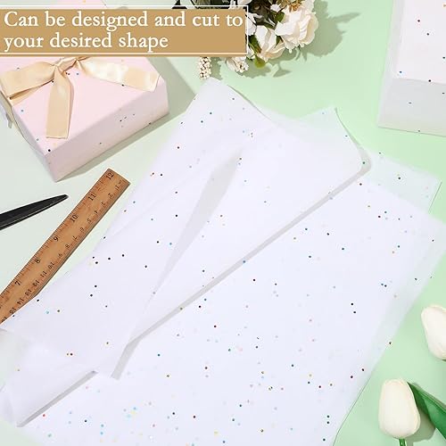 Miniatura 9 de Teling 500 hojas de papel de seda kraft para bolsas de regalo de 14 x 20 pulgadas, papel de seda a granel para bodas de otoño, cumpleaños,