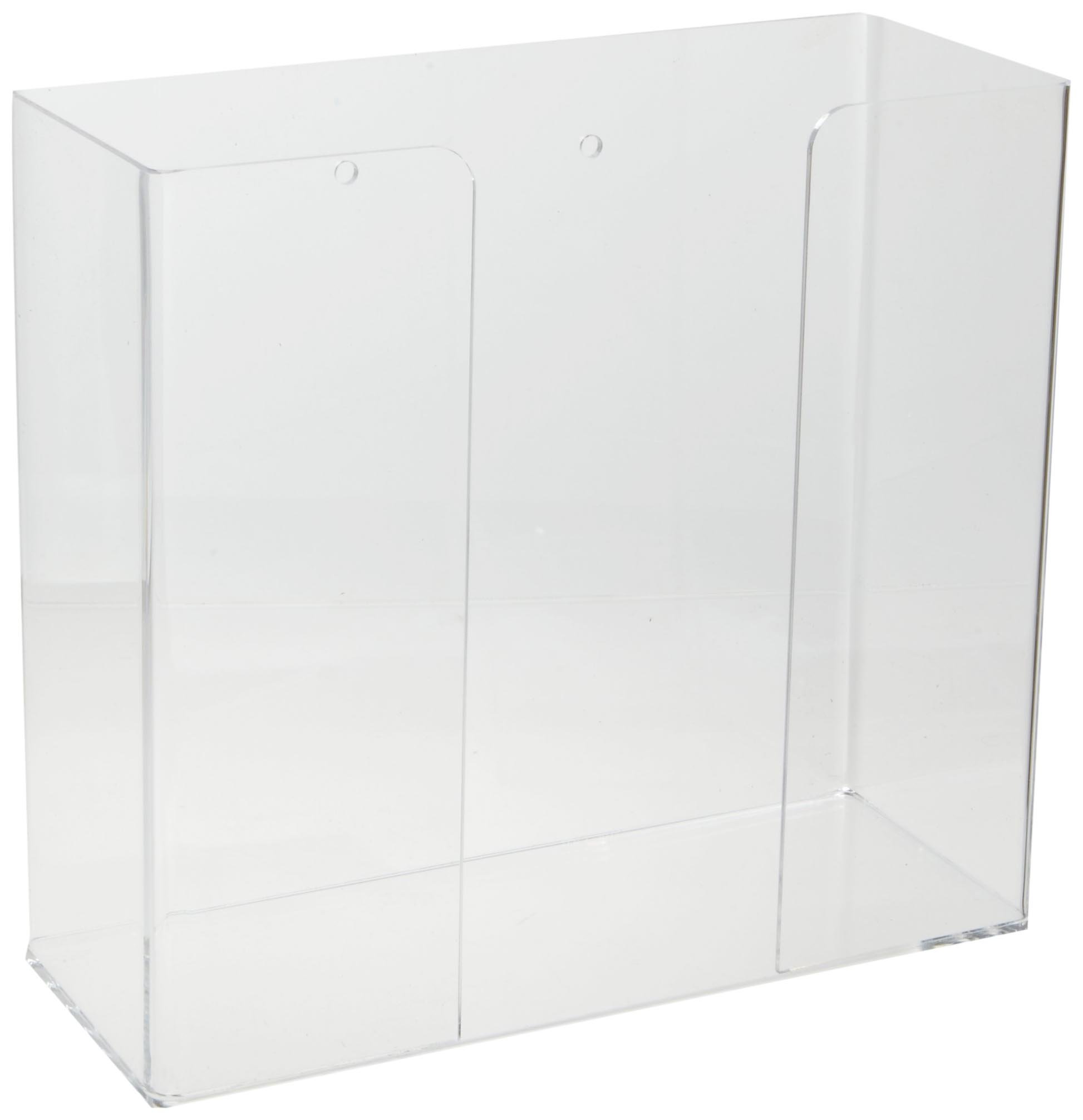 Brady GD02 - Dispenser per guanti in plastica acrilica, con doppia scatola, trasparente, 27,8 cm, 10,5 cm
