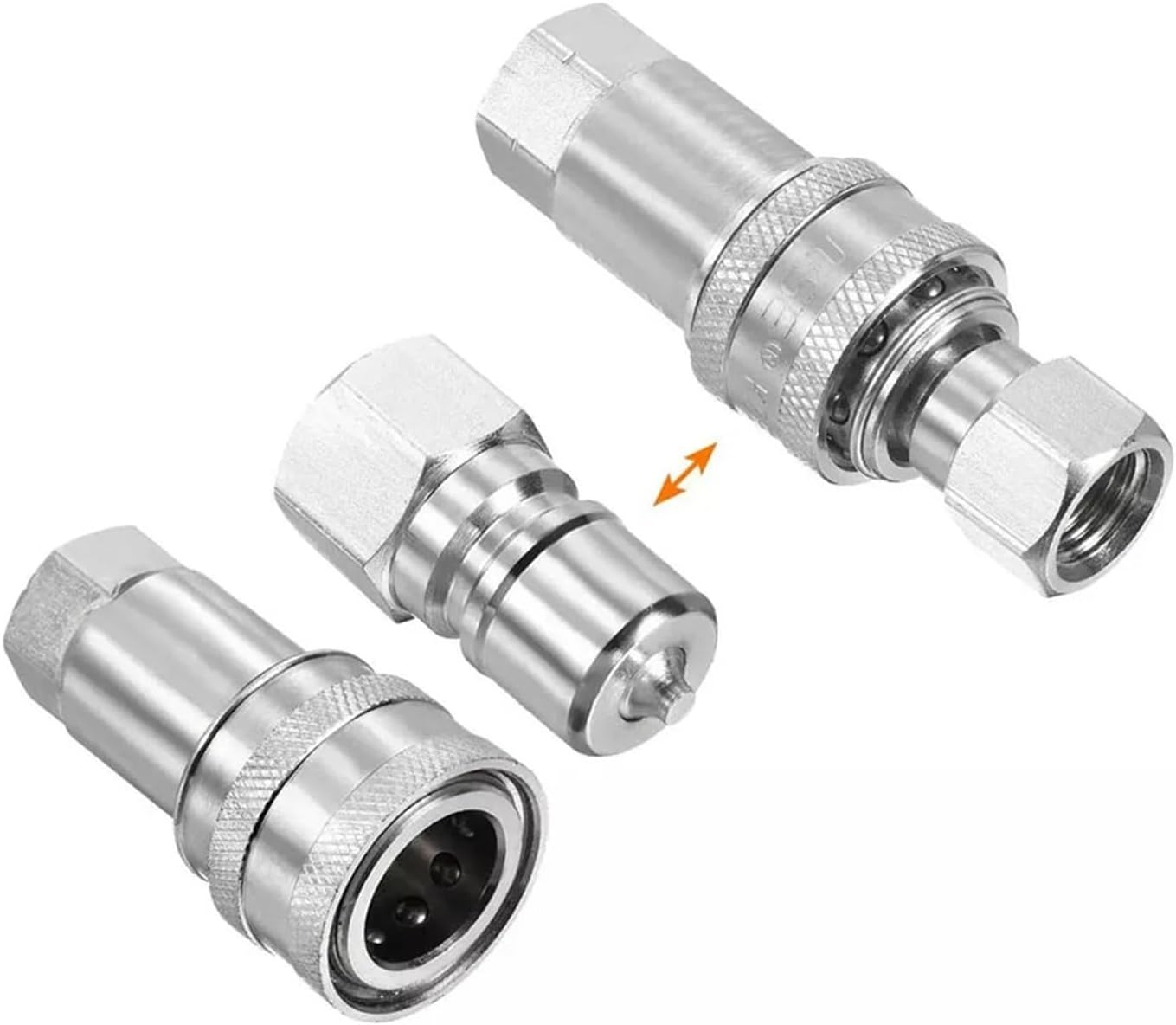 1 Set Hydraulic Quick Connect Coupler M14x1.5mm Female Thread Pipe Fitting For Hydraulic Applications