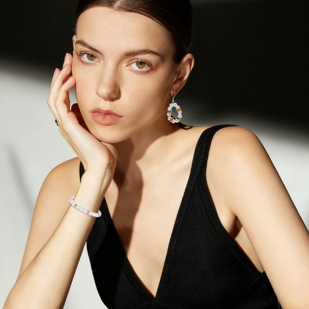 SUPERFINDINGS 300Pcs 6 Styles Antique Gold Silver Large Hole Spacer Beads Tibetan Style Alloy European Big Hole Beads Metal Craft Rondelle Bead for Necklace Bracelets Jewelry Keychain Making - Image 5