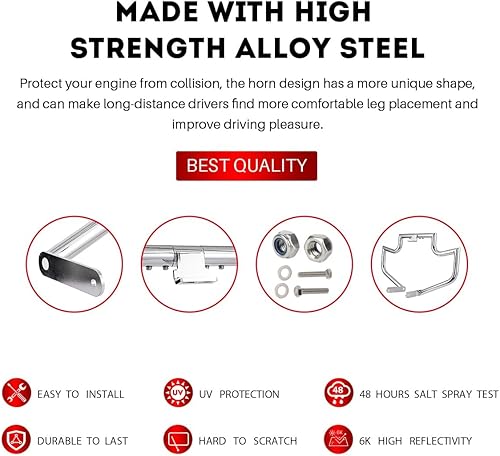 Miniatura 8 de Barra de choque de 1.5 "Protector del motor Barra de autopista para Harley Sportster XL XLH 883 1100 1200 Custom Deluxe Hugger Sport (negro)