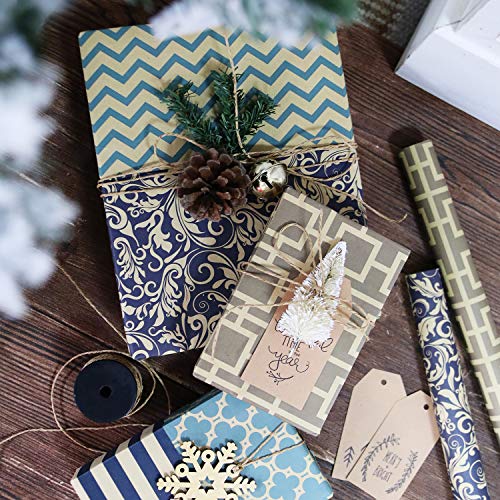 Ruspepa WP-NAV6S-US Reversible Kraft Wrapping Paper Sheet thumb #4
