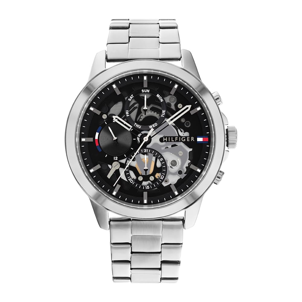 Analogue Multifunction Quartz Watch for Men with Stainless Steel or Leather Bracelet