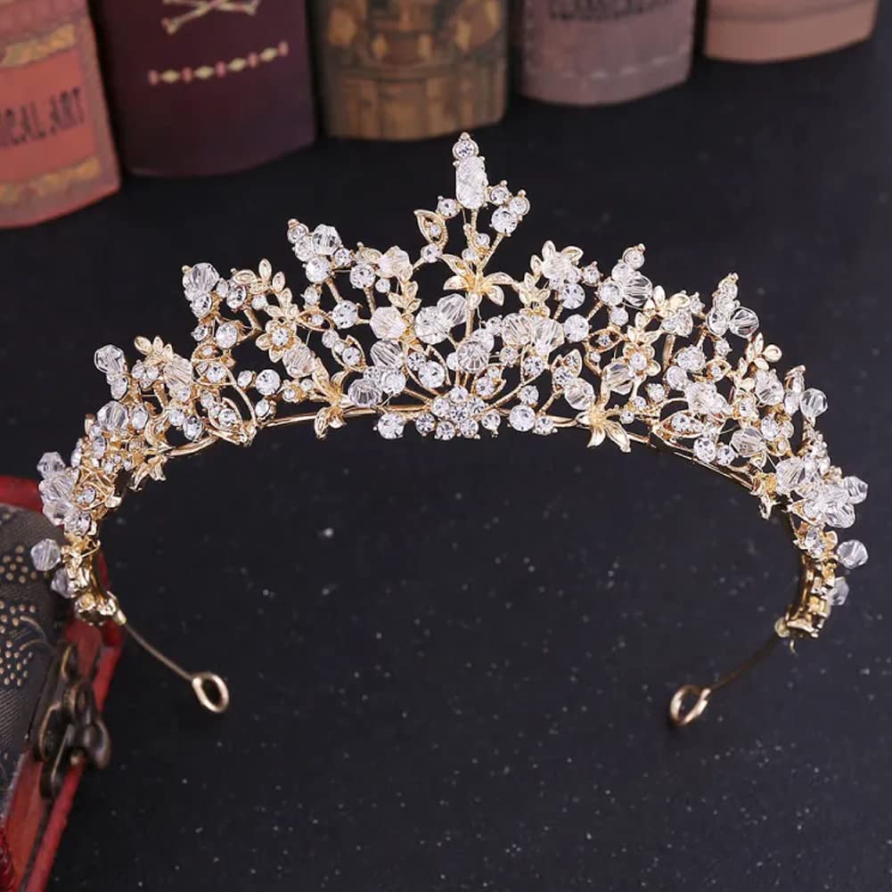 Zooma Couronne de Mariage pour mariée - Diadème de Princesse en Strass - pour Femme - pour Bal de Fin d'année, Concours de beauté, Mariage