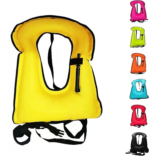 Swim Vest for Adults,Inflatable Buoyancy Vests-Portable Snorkel Vest for Diving Surfing Swimming Outdoor Water Sports