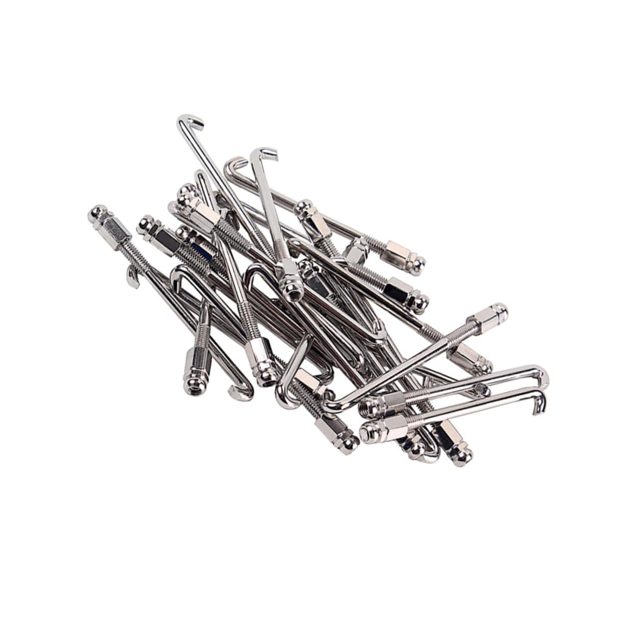 SUPVOX 24pcs Silver Chrome Banjo Hooks for Standard Banjo Thread Lightweight Design Easy Adjustments