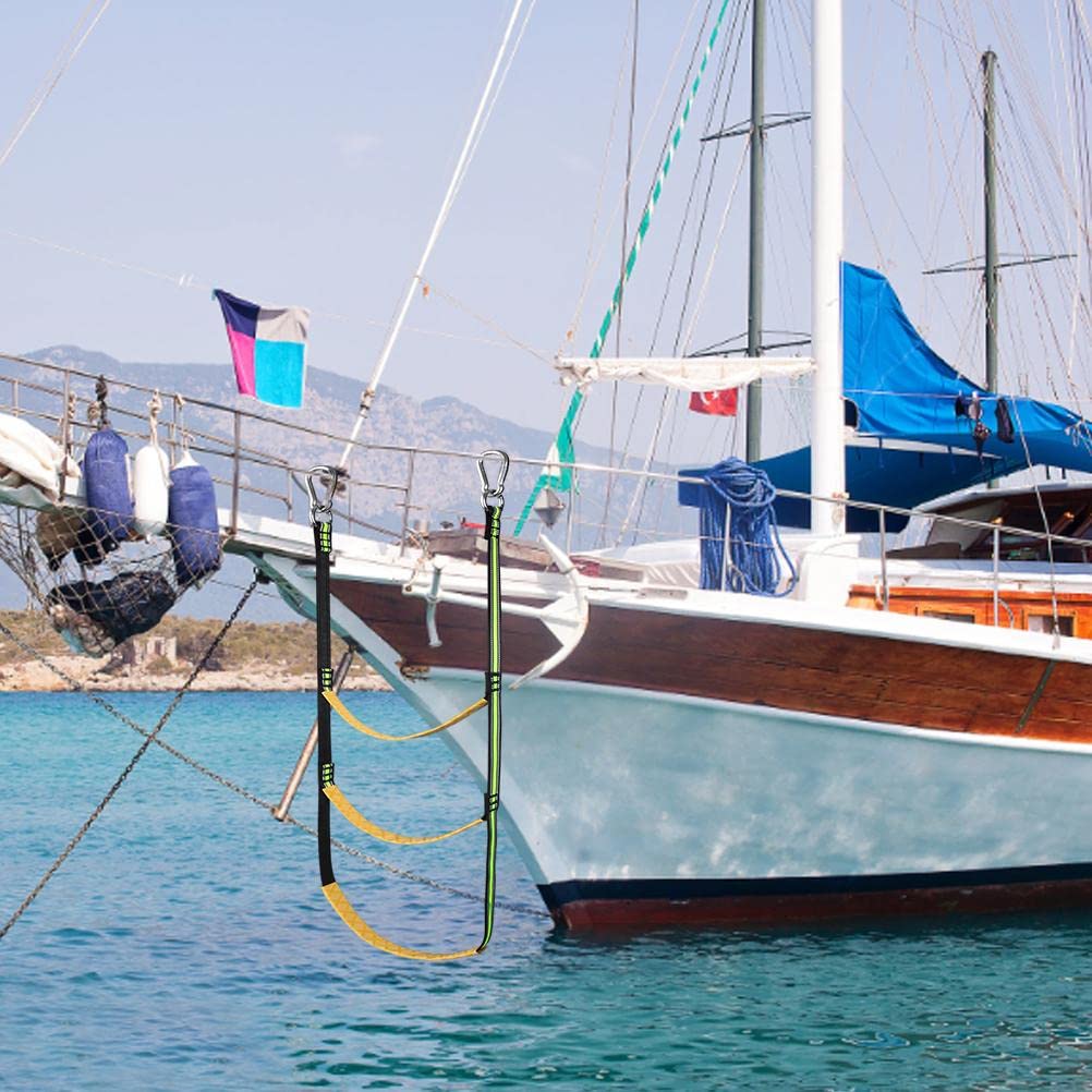 Tbest Échelle de Corde pour Bateau, échelle D'embarquement pour Bateau Gonflable, Kayak, Bateau à Moteur, canoë