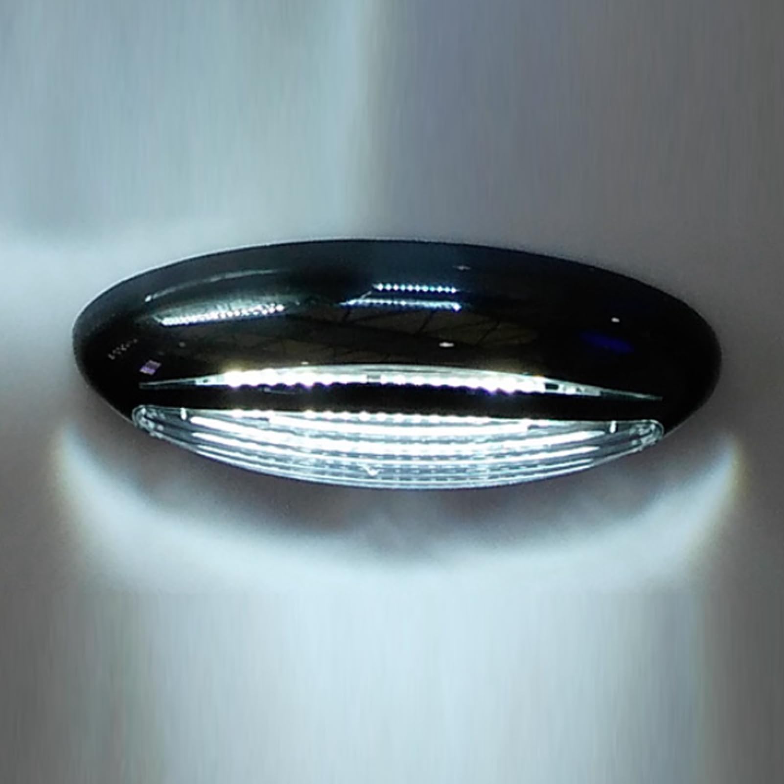 FOTN Lampa LED na werandę 12 V, czarna markiza zewnętrzna lampa ścienna wodoodporna IP66 7,6 W do kampera, kampera, łodzi, jachtu, statku