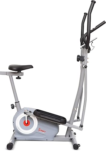 Miniatura 2 de Sunny Health & Fitness Elliptical and Bike Exercise Machine, Ultra Silent Adjustable Resistance Levels Cross Trainer for Home Gym with Pulse Rate