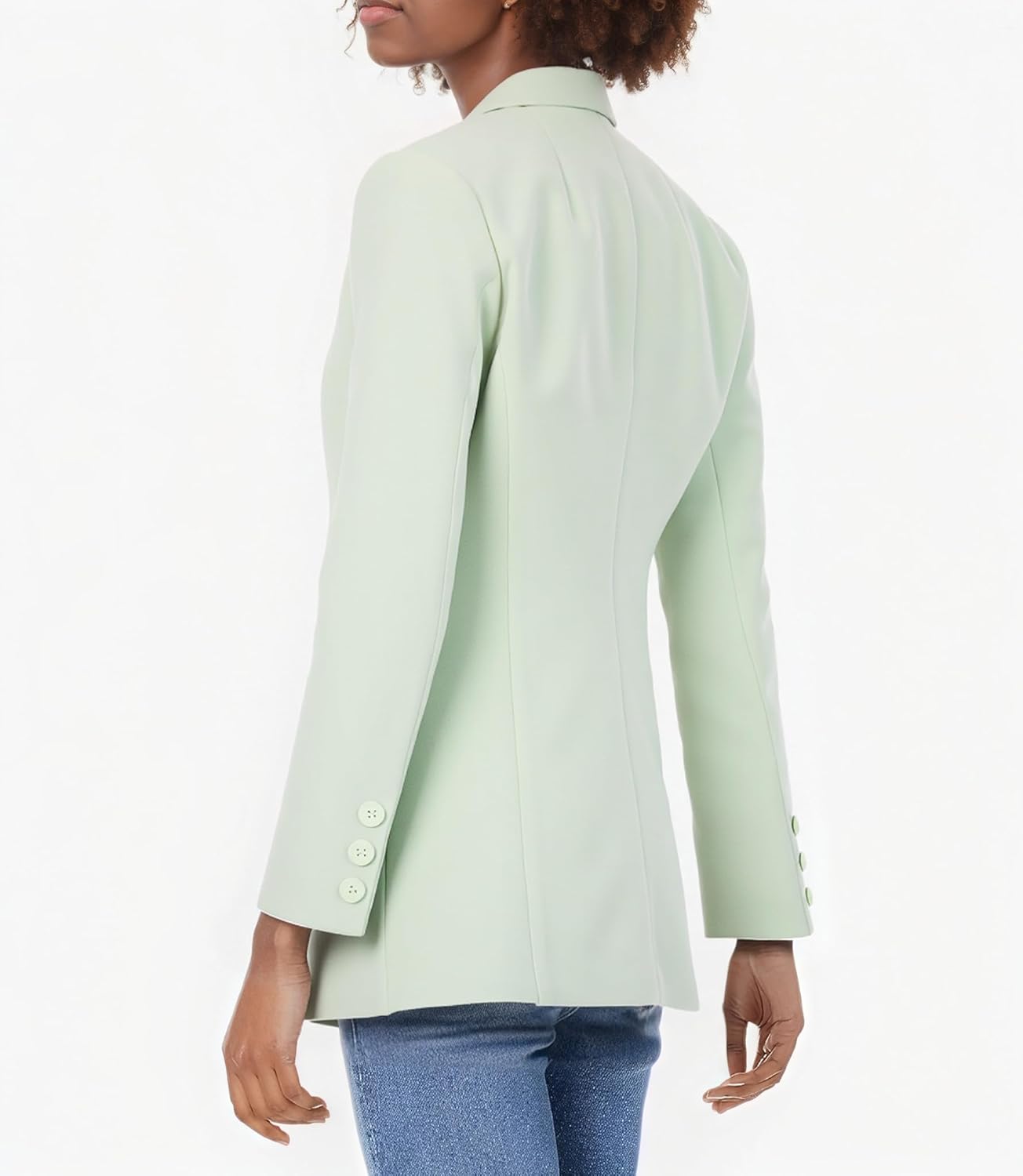 Beninos Womens Long Sleeve Blazers Business Casual Solid Lightweight Suit Jacket Office Blazer - Image 2