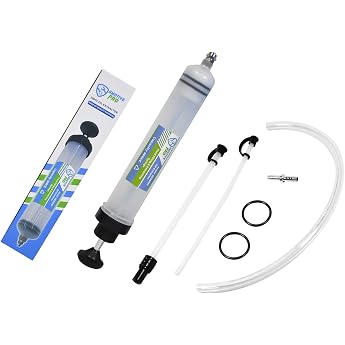 SMOTIVEPRO 500 ml oil suction pump with level indicator, hand pump, suitable for engine, transmission, rear axle oil and cool