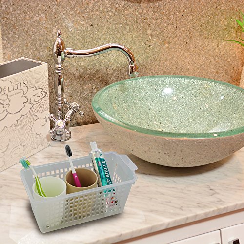 Qskely 6-Pack Clear Plastic Storage Trays Basket For Closets, Countertop And Drawers #TOP4