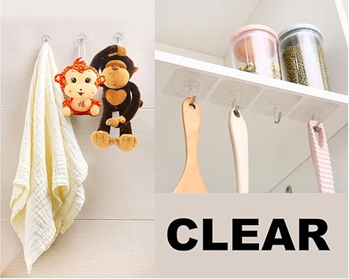 Miniatura 4 de Ganchos adhesivos adhesivos de 33 libras para colgar en la pared o techo, resistentes, sin rastros, sin daños (10 unidades)