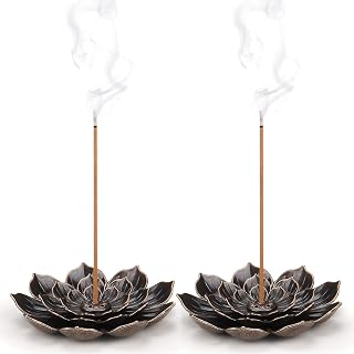Incense Burner Bowl, Ceramic Handicraft Incense Holder for Sticks, Coil Lotus Ash Catcher Tray, Incense Burner Holder, for Home Fragrance Tea House Yoga Room Bedroomv