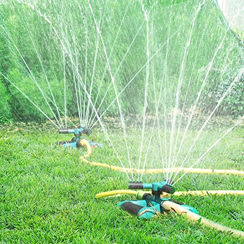 Sprinklers For Yard, Lawn Sprinklers For Yard Automatic Rotating Water Sprinkler 360 Degrees Rotating Adjustable For Large Area Coverage Plant Irrigation And Kids Playing #TOP3