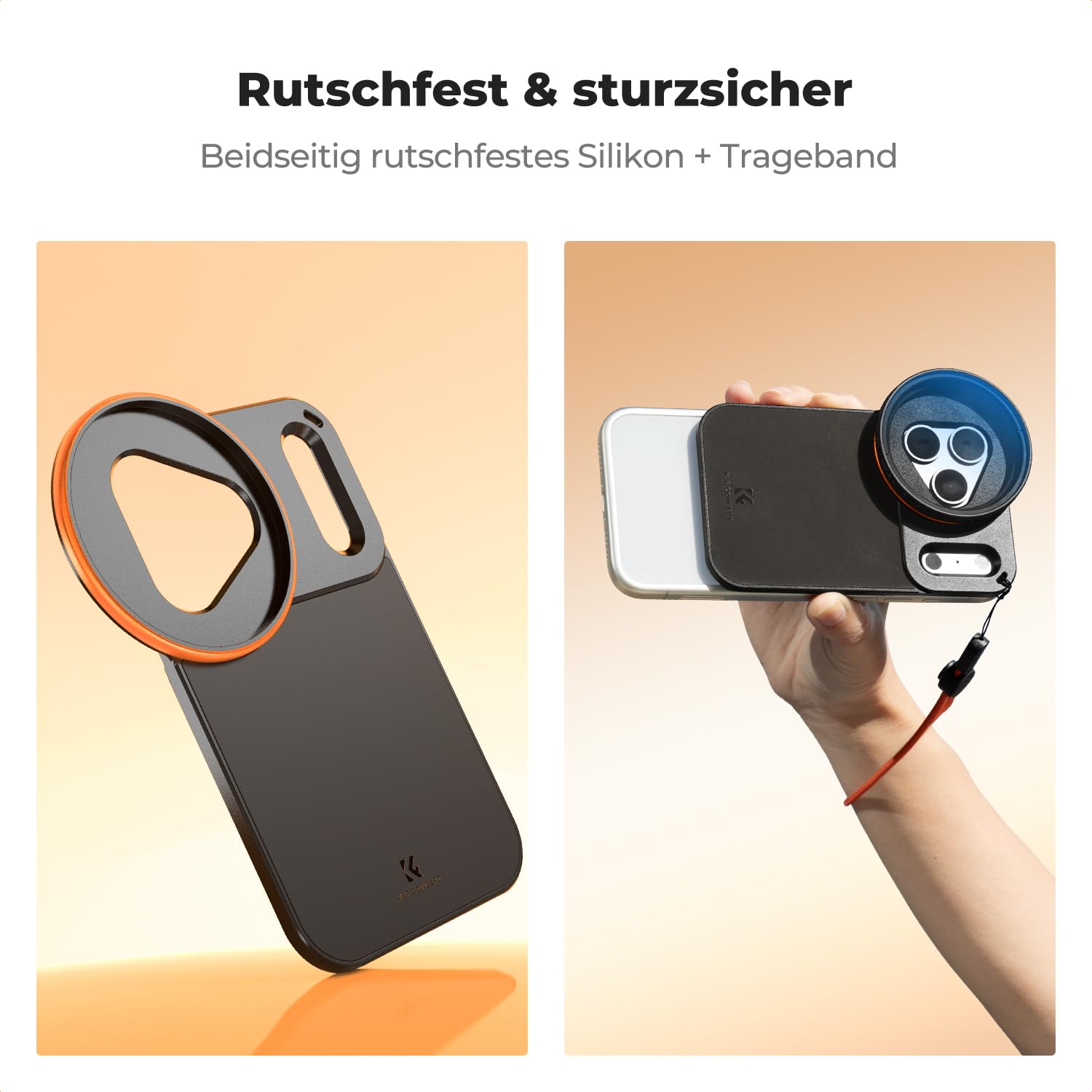 K&F CONCEPT Doppelseitiger magnetischer Filterclip mit 58mm CPL Filter | Kompatibel mit iPhone 17 Pro Max und 58-mm-Gewindefiltern, FA101