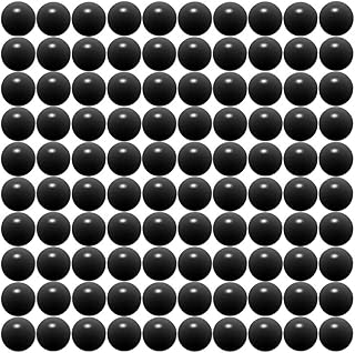 Seamless 68 Cal Paintballs Jawbreaker Solid Balls - Self Defense Nylon, Less Lethal Practice Paintballs .68 Caliber - Blac...