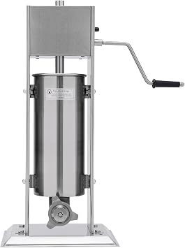 Commercial Churros Maker, 5L Stainless Steel Manual Spanish Donut Churrera Churro Maker Machine Vertical Churro Machine Type Manual Spanish Donuts Filler Machine with 4 Nozzles for Restaurants Home
