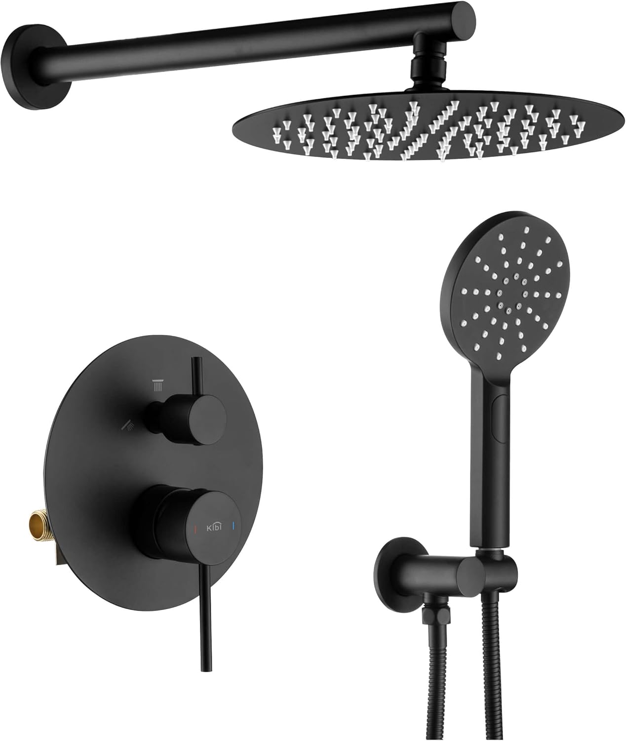 KIBI Circular Bathroom Shower System 2Function Wall Mounted Shower