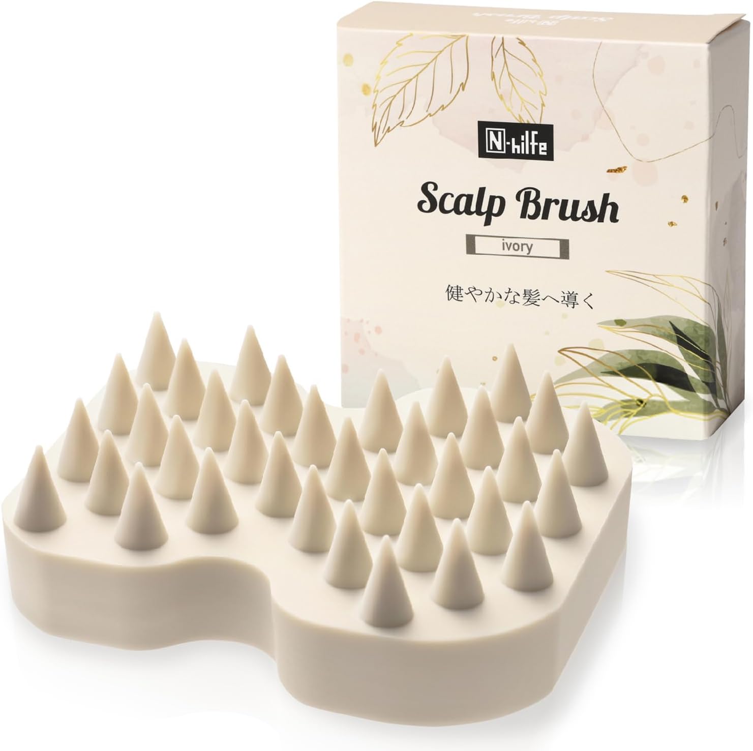 Amazon.co.jp 【オーガニック美容室と共同開発】シャンプーブラシ 頭皮ブラシ シリコン スカルプ マッサージブラシ (アイボリー