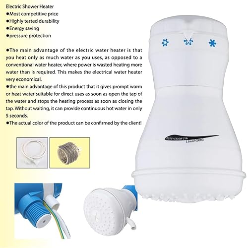 Miniatura 4 de Calentador de agua instantáneo 5400W 110V Calentador de ducha eléctrico Grifo caliente instantáneo Calentador de agua de baño Calentador de agua