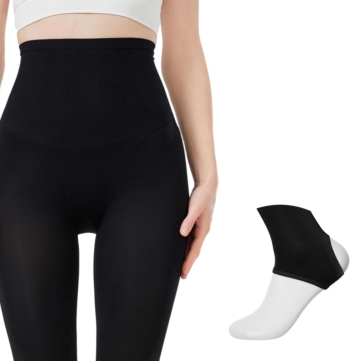 Tights Stirrup Leggings Golf Leggings Footless Tights Warm Pantyhose Stirrup Dance Stocking Black Color 100D - Image 2