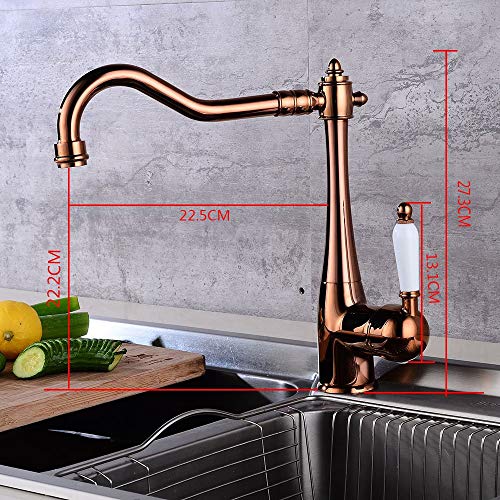 Robinet de cuisine rustique et mitigeur nostalgique orientable pour évier