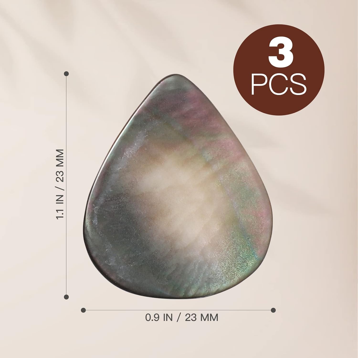 ULTNICE 3Pcs Guitar Picks Plectrums Shell Tones Guitar Pick for Ukulele Guitar