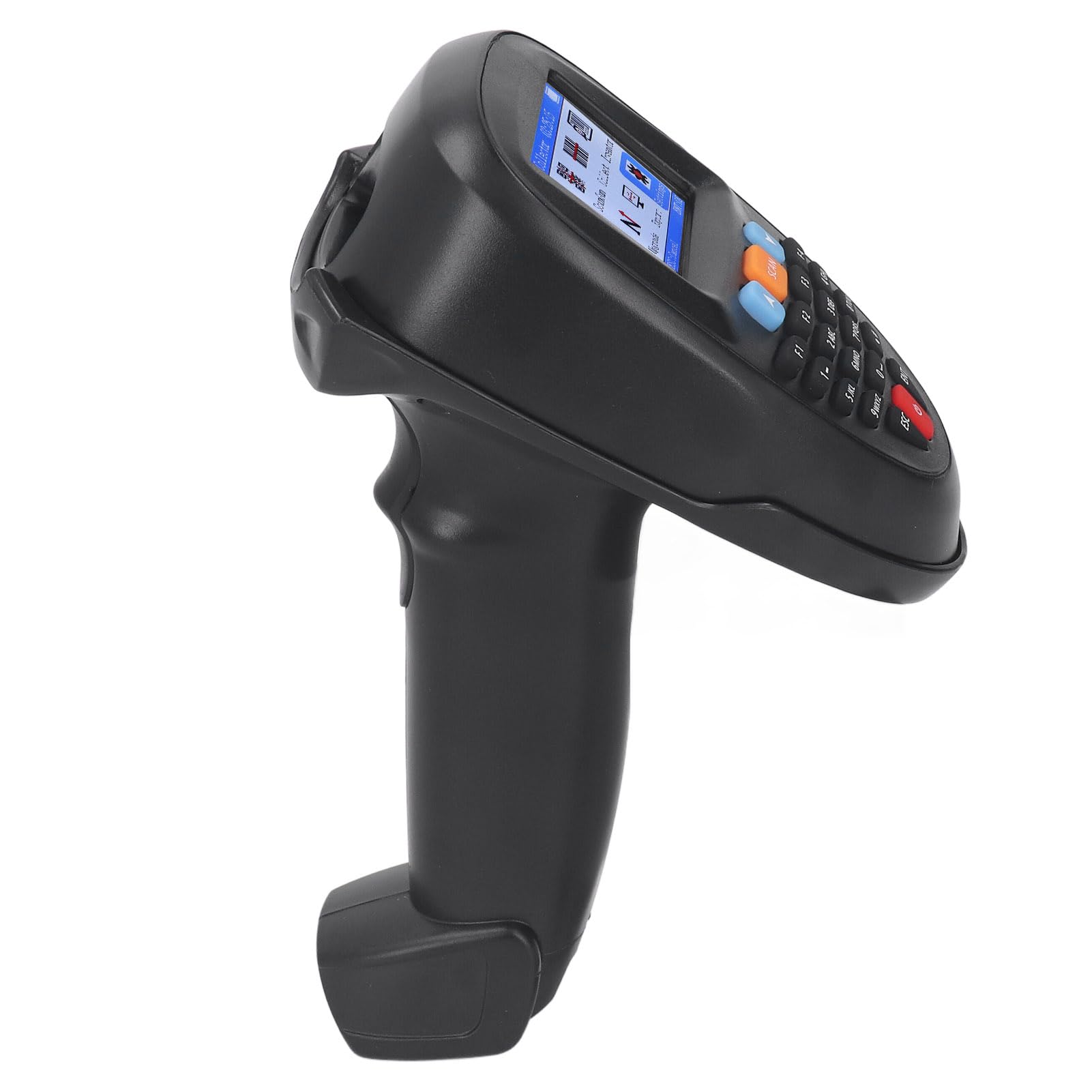 Fafeicy Escáner de Código de Barras Inalámbrico de Mano Lector de Código de Barras 1D de 2,4 GHz con Base de Carga y Pantalla LCD de 2, Pulgadas para Gestión de Inventario y Seguimiento