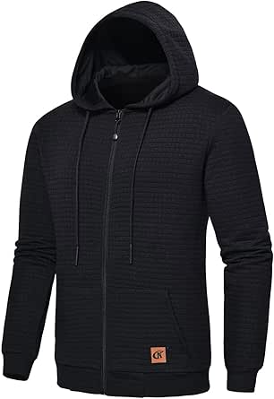 yuyangdpb Men's Zip Up Hoodie Lightweight Hooded Sweatshirt Jackets With Kanga Pocket