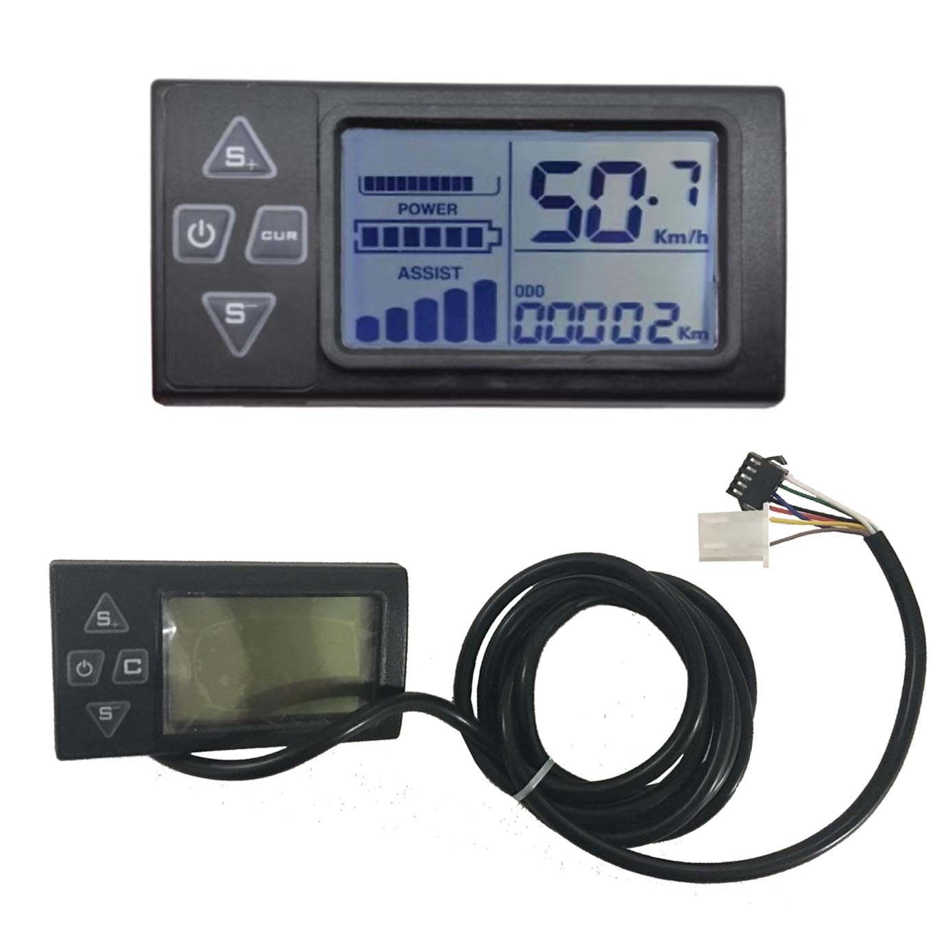 Ebike LCD Display 36V 48V Electric Bicycle Control Panel Digital Display Meter for Electric Bike Computer Suitable for E-Bike Scooter Modification Upgrade (LCD SW861)
