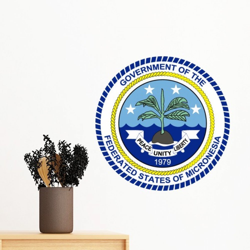 Décorer sans Abîmer le Mur : Sticker Micronésie Amovible 30cm pour Chambre