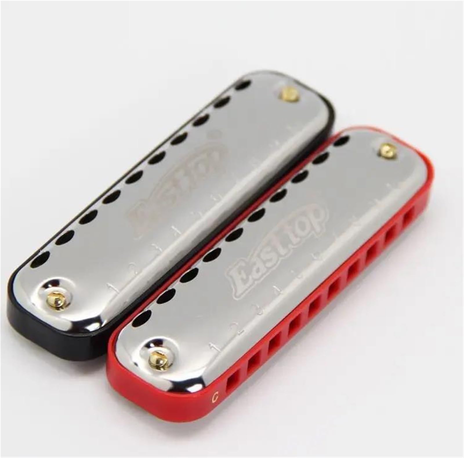 Harmonica Diatonique Double Trémolo En Do Pour Clé(Black)